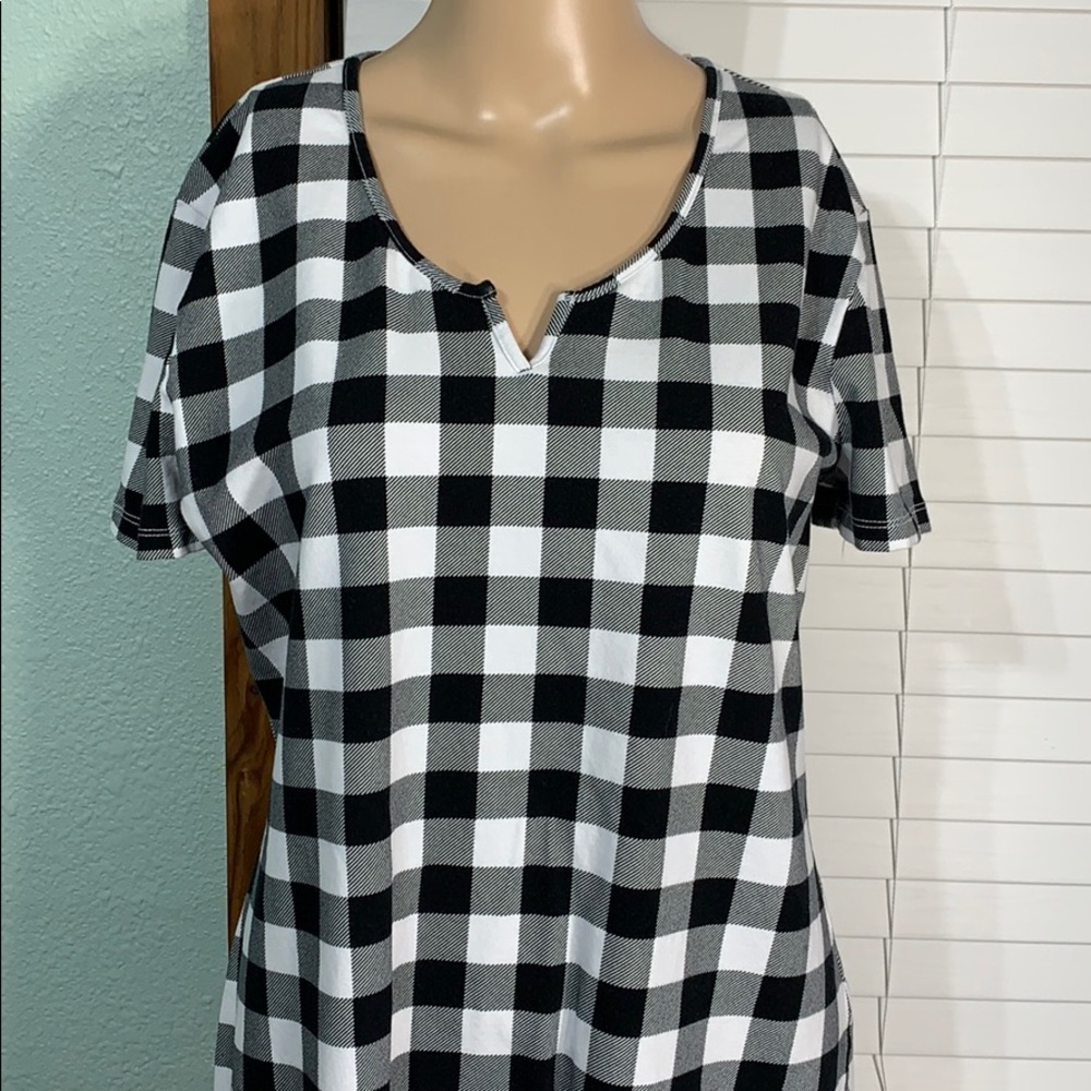 Arizona Jean Co Black & White Checked Sheath Dress - Picture 2 of 6